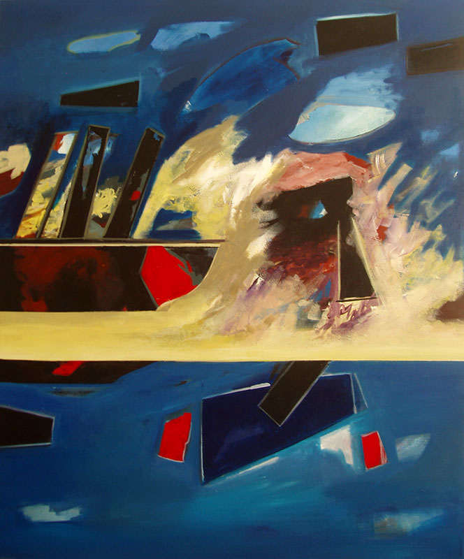 bleu blanc rouge acrilico sobre lienzo 100x120