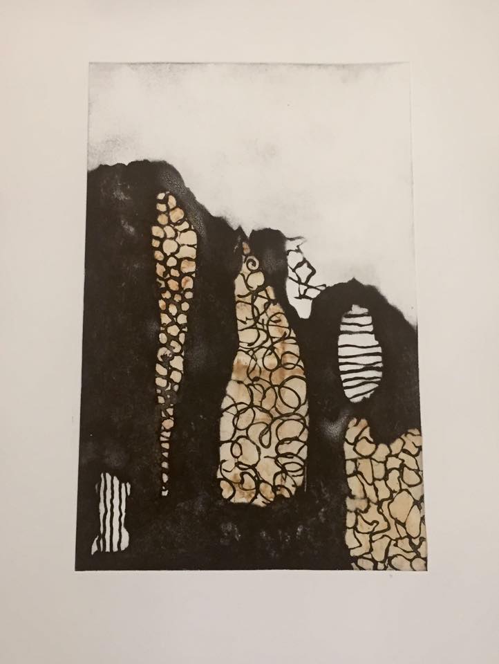 n2 interiores aguatinta y fondino 50x70 cm