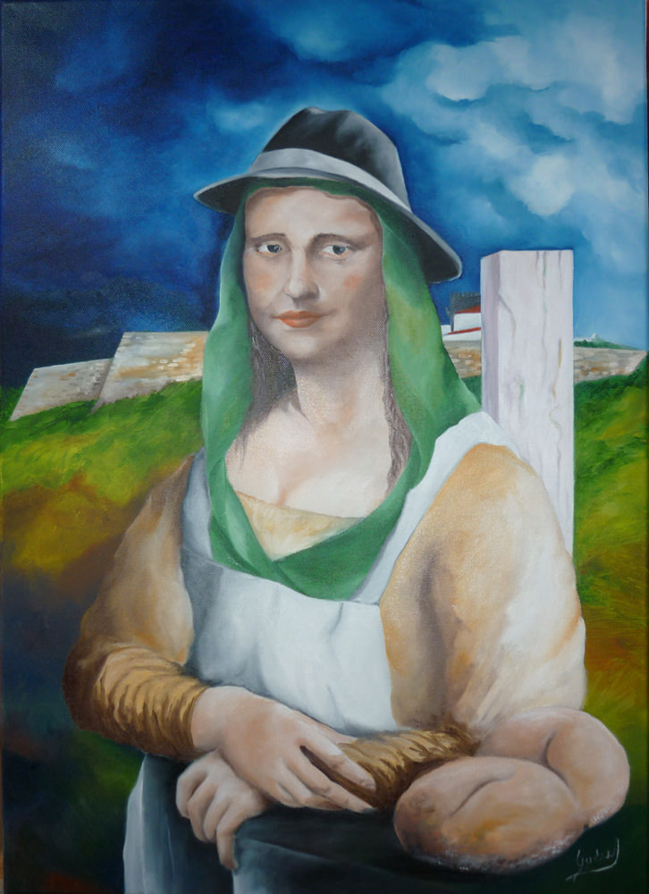minha-mae-amassa-o-Pao-Mona-LIsa-tributo-50x70-oleo-s-tela-leonardo-da-vinci-progressao